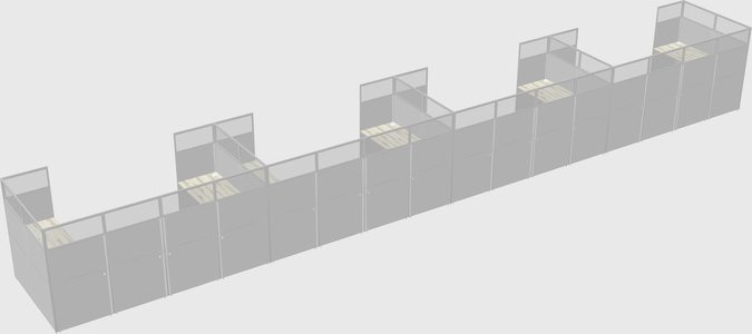 U-shaped cubicle