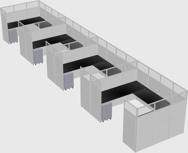U-shaped cubicle