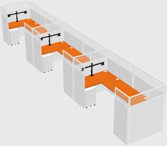 U-shaped cubicle