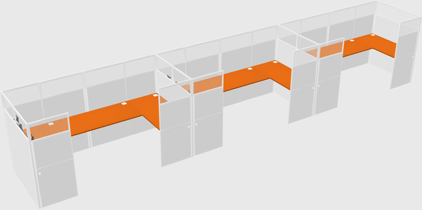 U-shaped cubicle