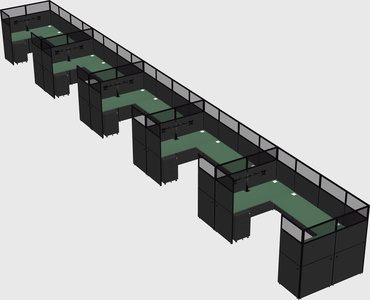 U-shaped cubicle