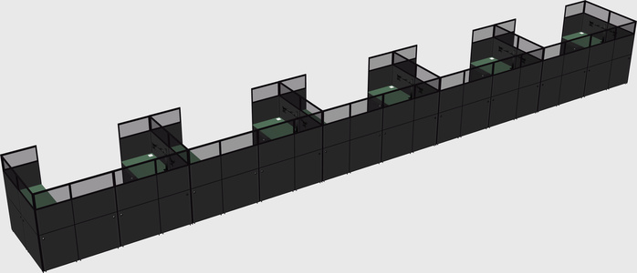 U-shaped cubicle