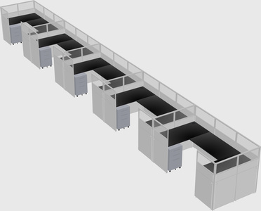 U-shaped cubicle