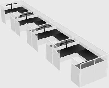 U-shaped cubicle