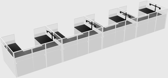 U-shaped cubicle