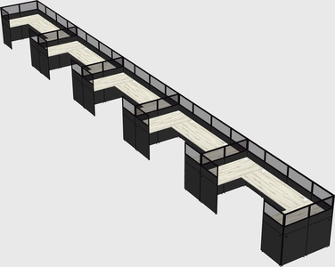 U-shaped cubicle