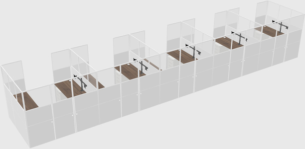 U-shaped cubicle