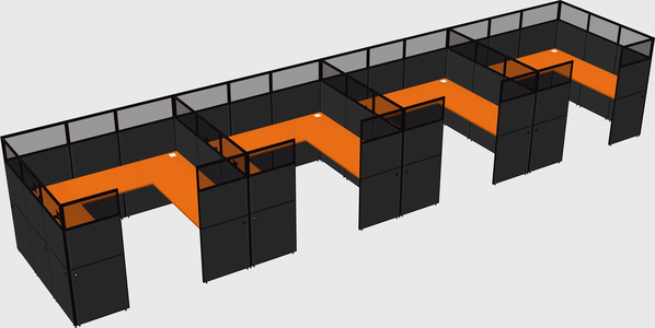 U-shaped cubicle