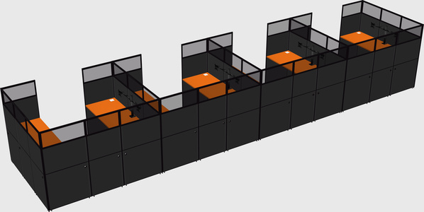 U-shaped cubicle