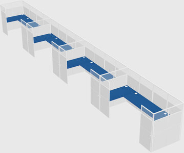 U-shaped cubicle