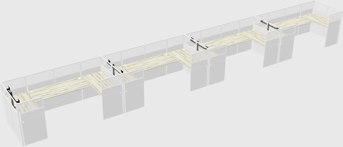 U-shaped cubicle