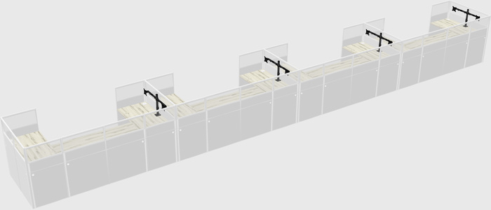 U-shaped cubicle