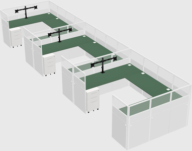 U-shaped cubicle