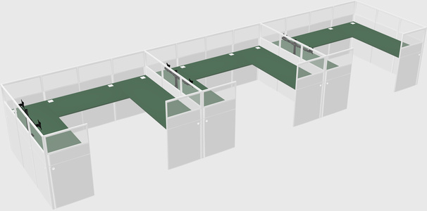 U-shaped cubicle