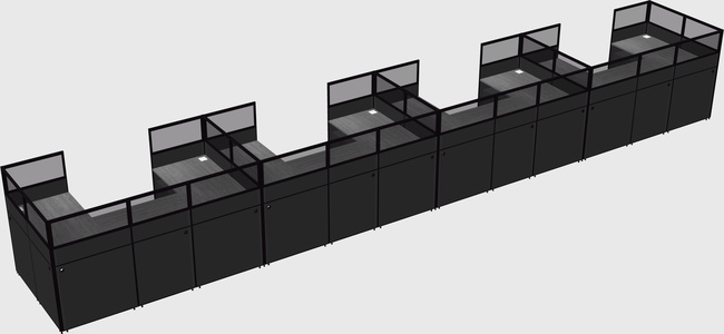 U-shaped cubicle