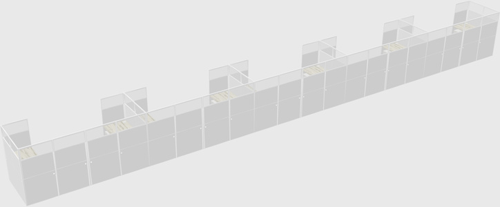 U-shaped cubicle