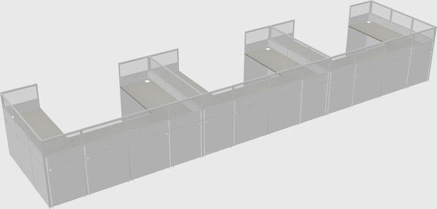 Cabine en u