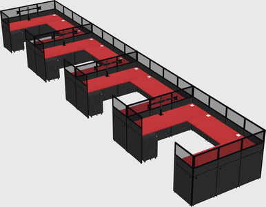 U-shaped cubicle