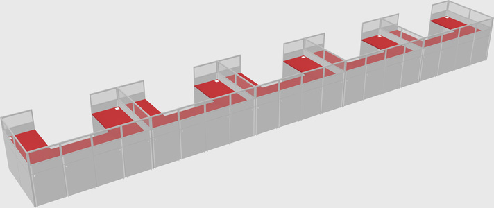 Cabine en u