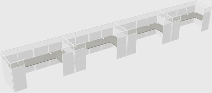 U-shaped cubicle