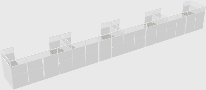 U-shaped cubicle