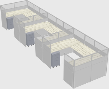 U-shaped cubicle