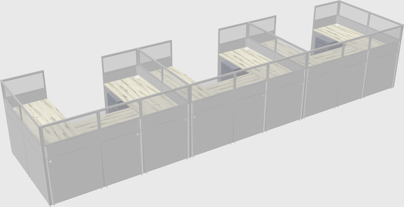 U-shaped cubicle