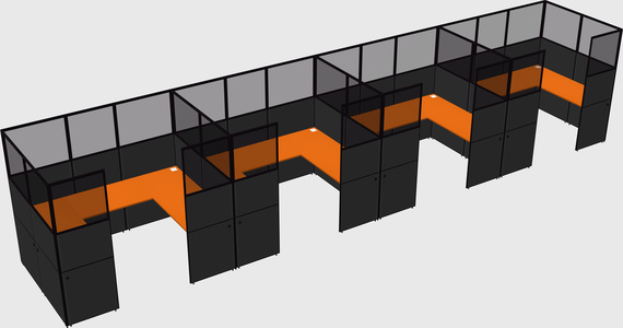 U-shaped cubicle