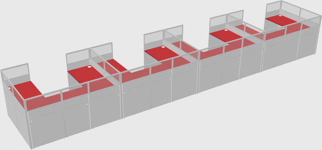 U-shaped cubicle