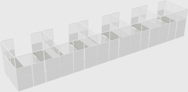 U-shaped cubicle