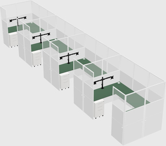 U-shaped cubicle