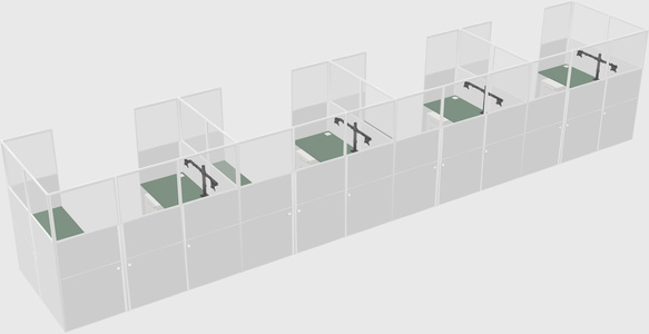 U-shaped cubicle