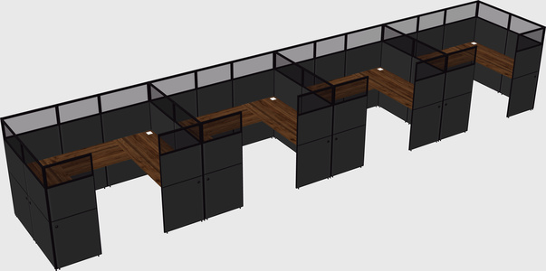 U-shaped cubicle