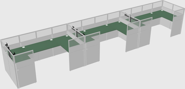 U-shaped cubicle