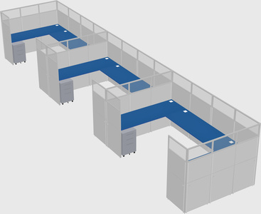 U-shaped cubicle