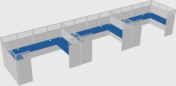 U-shaped cubicle