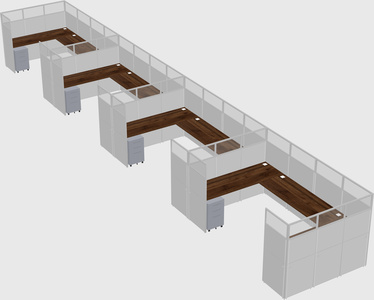 U-shaped cubicle