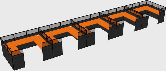 U-shaped cubicle