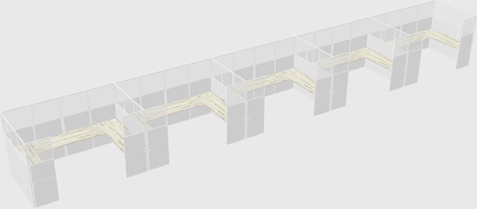 U-shaped cubicle