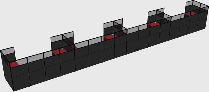 U-shaped cubicle