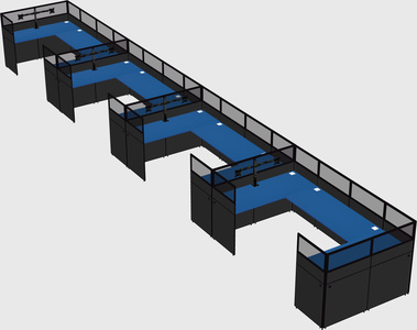 U-shaped cubicle