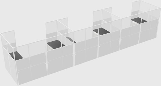 U-shaped cubicle