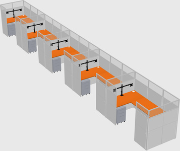 U-shaped cubicle