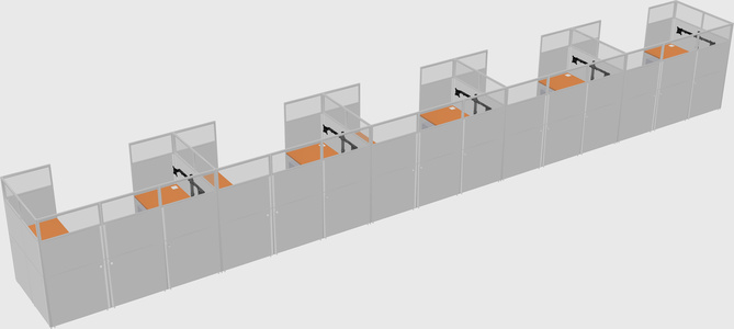 U-shaped cubicle