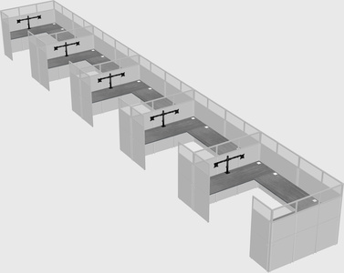 U-shaped cubicle