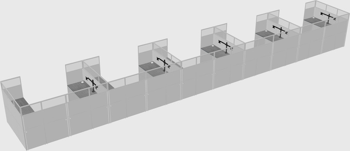 U-shaped cubicle