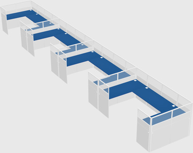 U-shaped cubicle