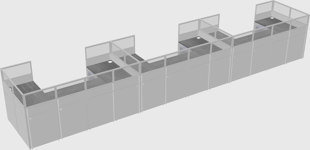 U-shaped cubicle