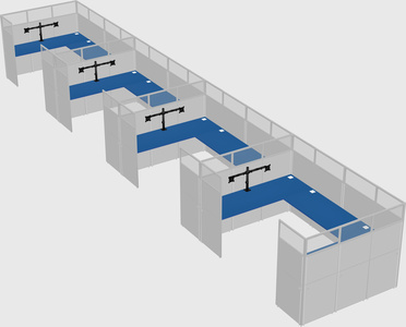 U-shaped cubicle