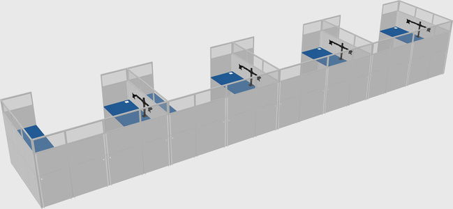 U-shaped cubicle